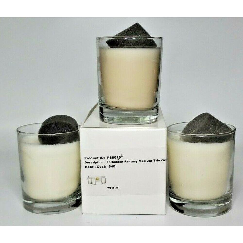 PartyLite Forbidden Fantasy Scented Candle Trio Medium New in Box P3F/P86016 - Picture 2 of 2